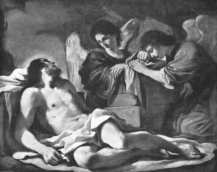 Framed Print : Angels Weeping over the Dead Christ'; from the picture by Guercino, 1890. Creator: Unknown. Angels Weeping over the Dead Christ'; from the picture by Guercino, 1890. Creator: Unknown Framed Print : Angels Weeping over the Dead Christ'; from the picture by Guercino, 1890. Creator: Unknown. Angels Weeping over the Dead Christ'; from the picture by Guercino, 1890. Creator: Unknown