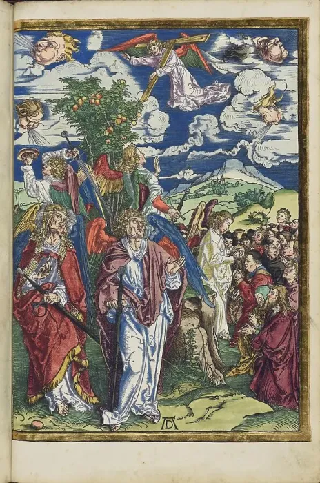 Framed Print : The four angels with the winds and the 144, 000 sealed ones, 1511. Creator: Dürer, Albrecht (1471-1528) Framed Print : The four angels with the winds and the 144, 000 sealed ones, 1511. Creator: Dürer, Albrecht (1471-1528)