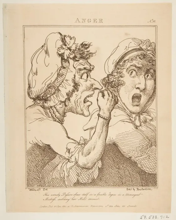 Framed Print : Anger, January 21, 1800. Creator: Thomas Rowlandson Framed Print : Anger, January 21, 1800. Creator: Thomas Rowlandson
