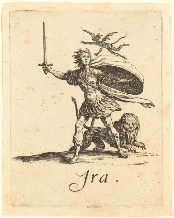 Framed Print : Anger, probably after 1621. Creator: Jacques Callot Framed Print : Anger, probably after 1621. Creator: Jacques Callot