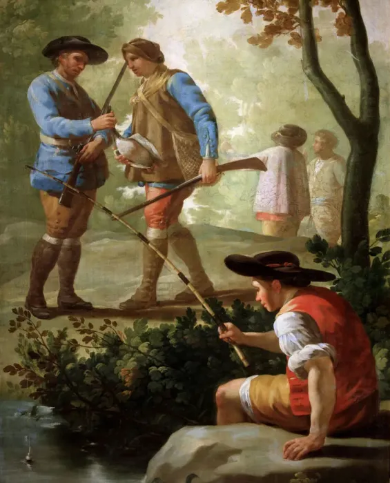 Framed Print : The Angler, oil on canvas Framed Print : The Angler, oil on canvas