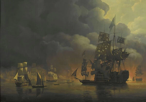 The Anglo-Dutch Fleet under Lord Exmouth and Vice Admiral Jonkheer Theodorus Frederik van Capellen p Creator: Nicolaus Baur