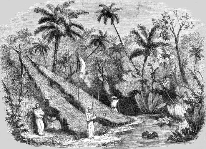 Framed Print : Anglo-French Station at the Isthmus of Panama for forming a canal between the Atlantic... 1854. Creator: Unknown Framed Print : Anglo-French Station at the Isthmus of Panama for forming a canal between the Atlantic... 1854. Creator: Unknown
