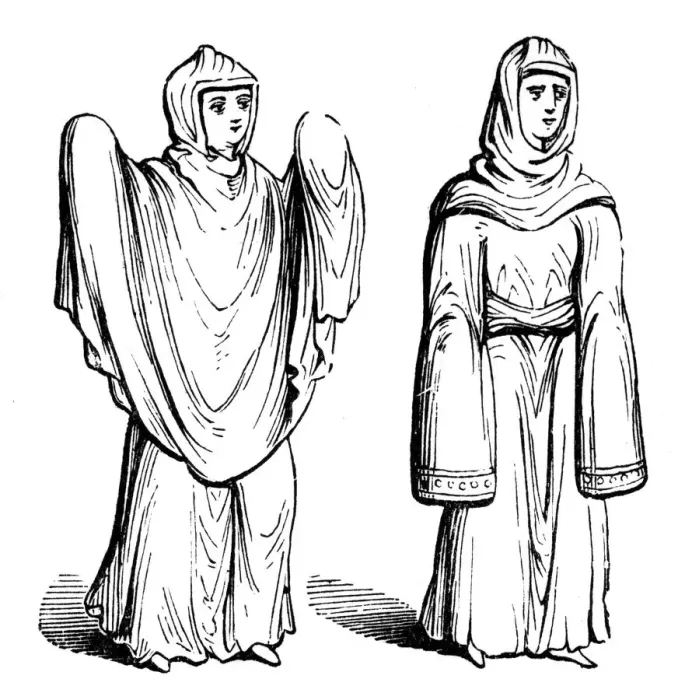 Framed Print : Anglo-Saxon travelling cloaks, (1910) Framed Print : Anglo-Saxon travelling cloaks, (1910)