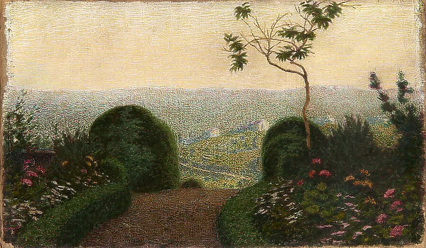 Angolo di giardino (garden corner), 1909. Creator: Morbelli, Angelo (1853-1919)