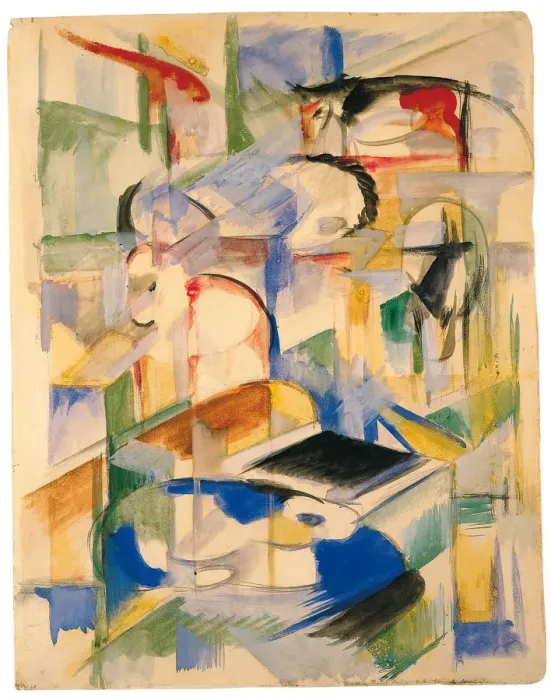 Framed Print : Animal Composition, 1913-1914