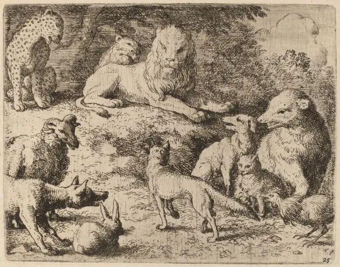 Framed Print : The Animals Present Their Charges Against Reynard, probably c. 1645 / 1656 Framed Print : The Animals Present Their Charges Against Reynard, probably c. 1645 / 1656