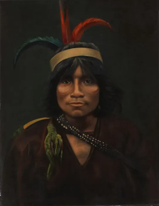 Framed Print : Anishira Indian, ca. 1890-1892. Creator: Unknown Framed Print : Anishira Indian, ca. 1890-1892. Creator: Unknown