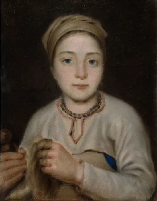 Framed Print : Anisya, 1822. Artist: Venetsianov, Alexei Gavrilovich (1780-1847) Framed Print : Anisya, 1822. Artist: Venetsianov, Alexei Gavrilovich (1780-1847)