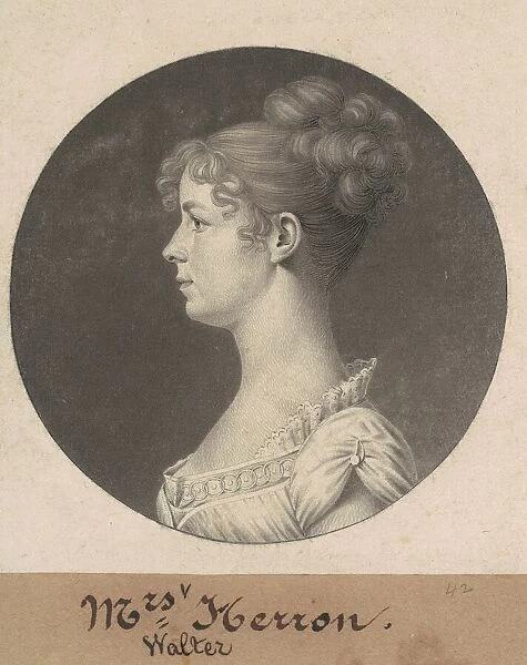 Ann Plume Herron, 1808. Creator: Charles Balthazar Julien Fevret de Saint-Memin