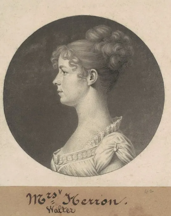 Framed Print : Ann Plume Herron, 1808. Creator: Charles Balthazar Julien Fevret de Saint-Memin Framed Print : Ann Plume Herron, 1808. Creator: Charles Balthazar Julien Fevret de Saint-Memin