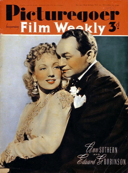 Ann Sothern (1909-2001) and Edward G. Robinson ( 1893-1964), actors, 1940
