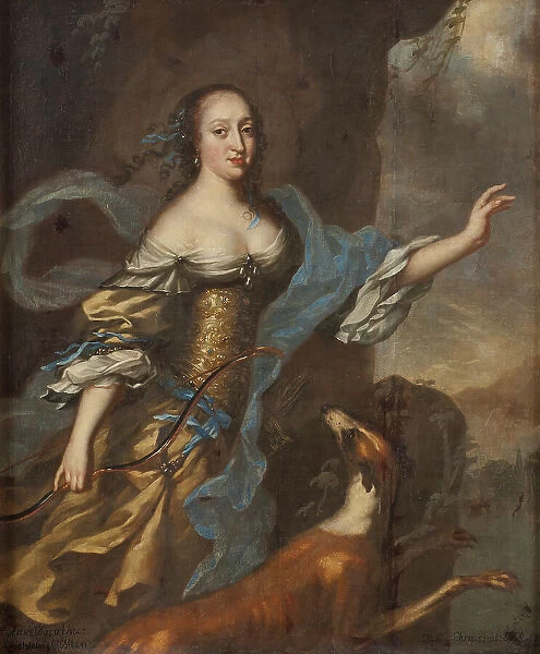 Anna Dorotea, 1640-1713, Princess of Holstein-Gottorp, Abbess of Quedlingburg, c.1661. Creator: David Klocker Ehrenstrahl