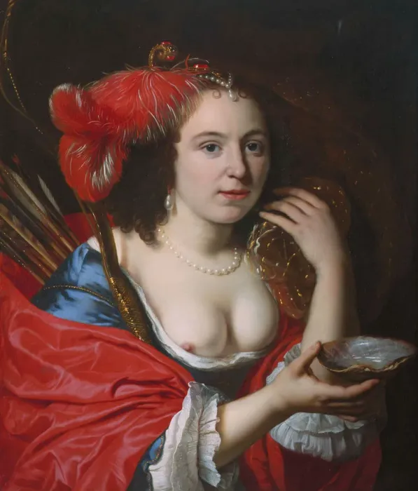 Framed Print : Anna du Pire as Granida. Artist: Helst, Bartholomeus van der (1613-1670) Framed Print : Anna du Pire as Granida. Artist: Helst, Bartholomeus van der (1613-1670)