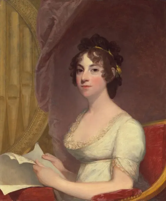 Framed Print : Anna Maria Brodeau Thornton (Mrs. William Thornton), 1804. Creator: Gilbert Stuart Framed Print : Anna Maria Brodeau Thornton (Mrs. William Thornton), 1804. Creator: Gilbert Stuart
