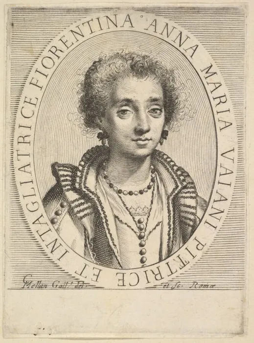 Framed Print : Anna Maria Vaiani, 1624-36. Creator: Claude Mellan Framed Print : Anna Maria Vaiani, 1624-36. Creator: Claude Mellan