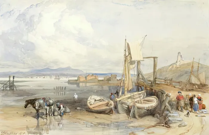 Framed Print : Annan-Skiddaw In The Distance, c1830-1850s Creator: Clarkson Stanfield Framed Print : Annan-Skiddaw In The Distance, c1830-1850s Creator: Clarkson Stanfield