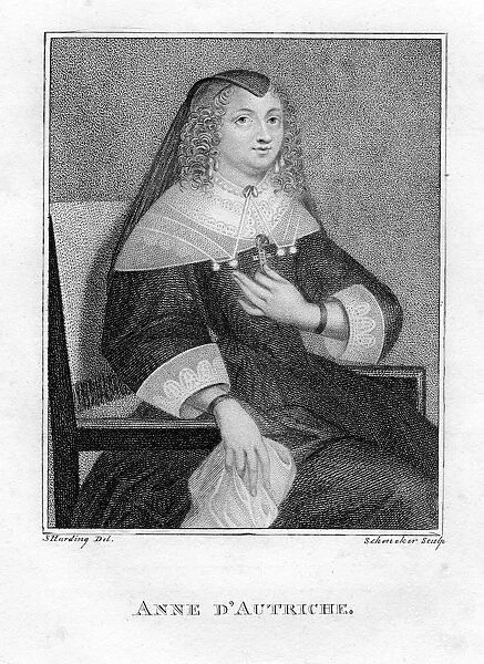 Anne of Austria (1601-1666), 19th century. Artist: Scheneker