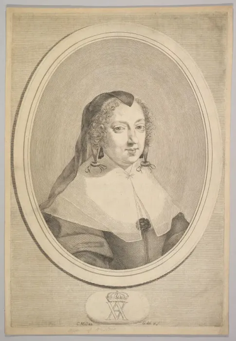 Framed Print : Anne of Austria, ca. 1645. Creator: Claude Mellan Framed Print : Anne of Austria, ca. 1645. Creator: Claude Mellan