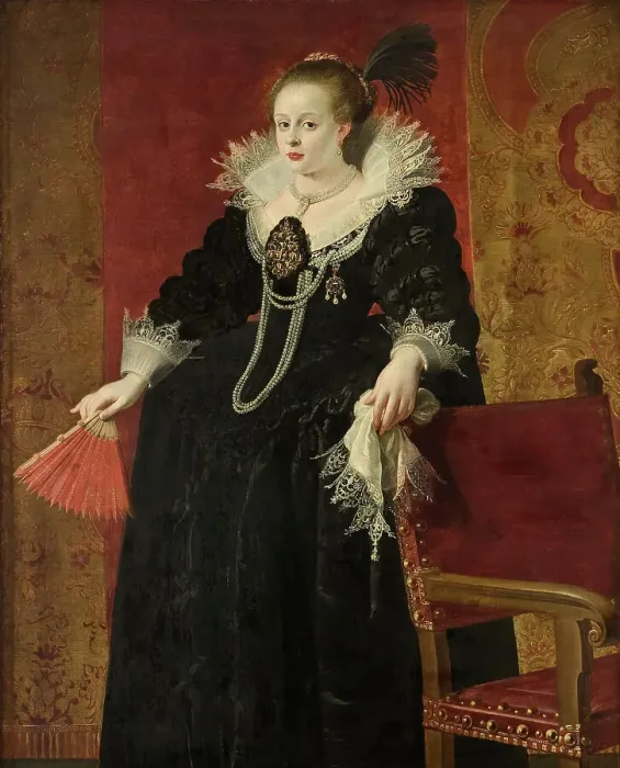 Framed Print : Anne of Austria, Consort of Emperor Mathias. Creator: Gaspar de Crayer Framed Print : Anne of Austria, Consort of Emperor Mathias. Creator: Gaspar de Crayer