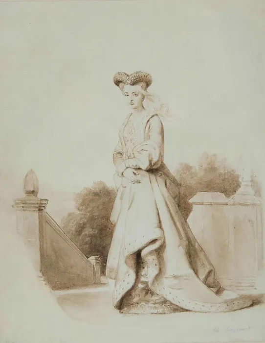 Framed Print : Anne de Beaujeu. Creator: Fragonard, Théophile (1806-1876) Framed Print : Anne de Beaujeu. Creator: Fragonard, Théophile (1806-1876)