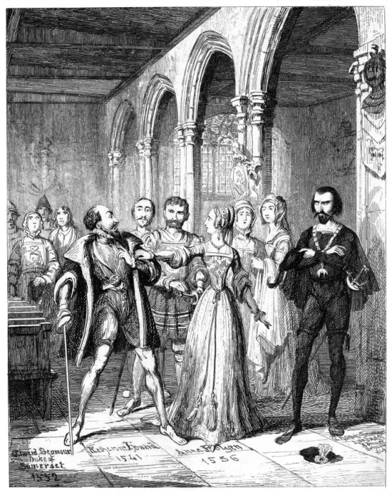 Framed Print : Anne Boleyn (1507-1536) and Edward Seymour (1506-1552), 19th century. Artist: George Cruikshank Framed Print : Anne Boleyn (1507-1536) and Edward Seymour (1506-1552), 19th century. Artist: George Cruikshank