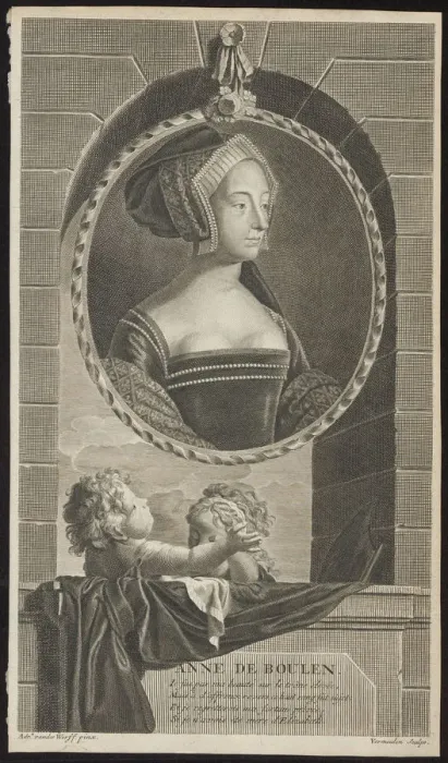 Framed Print : Anne Boleyn, 1697. Artist: Vermeulen, Cornelis Martinus (1644-1708) Framed Print : Anne Boleyn, 1697. Artist: Vermeulen, Cornelis Martinus (1644-1708)