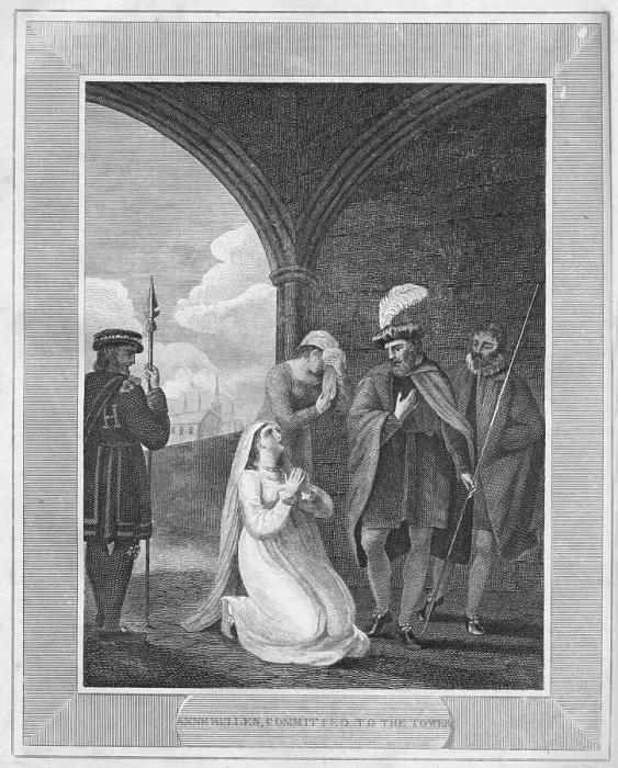 Framed Print : Anne Bullen, Committed to the Tower, 1838 Framed Print : Anne Bullen, Committed to the Tower, 1838