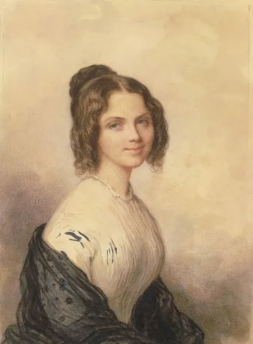 Framed Print : Anne Charlotte Lynch (Later Mrs. Vincenzo Botta), ca. 1847. Creator: Savinien Edme Dubourjal Framed Print : Anne Charlotte Lynch (Later Mrs. Vincenzo Botta), ca. 1847. Creator: Savinien Edme Dubourjal