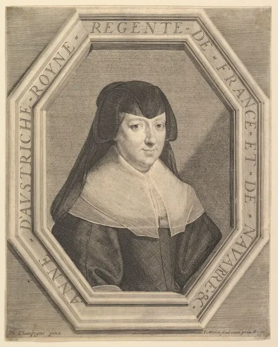 Framed Print : Anne d Autriche, reine de France, en habit de deuil. Creator: Jean Morin Framed Print : Anne d Autriche, reine de France, en habit de deuil. Creator: Jean Morin