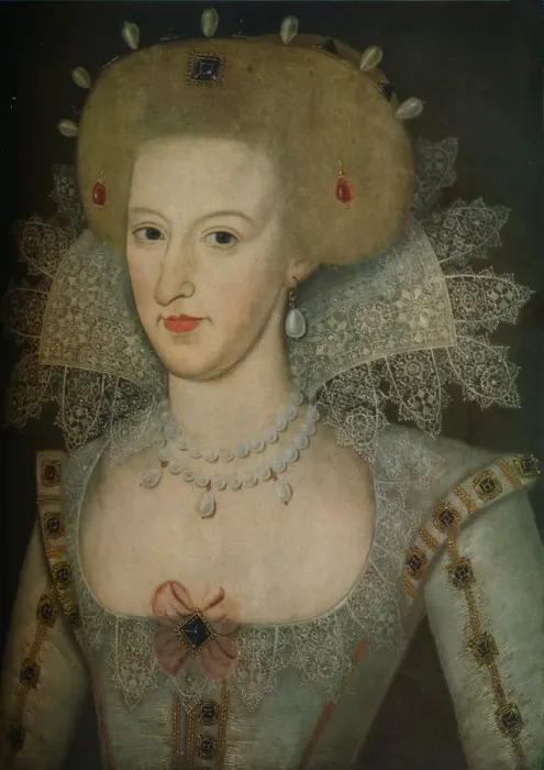 Framed Print : Anne of Denmark (1574-1619), queen consort of King James I, 17th century. Artist: Marcus Gheeraerts, the Younger Framed Print : Anne of Denmark (1574-1619), queen consort of King James I, 17th century. Artist: Marcus Gheeraerts, the Younger