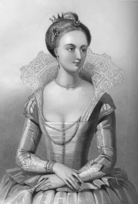 Framed Print : Anne of Denmark (1665-1714), queen consort of King James I, 1851. Artist: WH Mote Framed Print : Anne of Denmark (1665-1714), queen consort of King James I, 1851. Artist: WH Mote