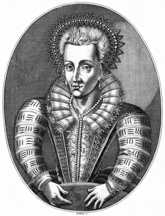 Framed Print : Anne of Denmark, queen consort of King James I. Artist: Roberts Framed Print : Anne of Denmark, queen consort of King James I. Artist: Roberts