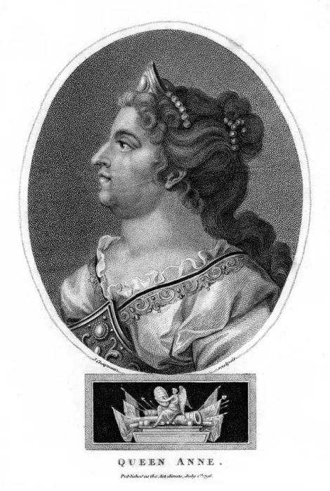 Framed Print : Anne of Great Britain, (1796). Artist: J Chapman Framed Print : Anne of Great Britain, (1796). Artist: J Chapman