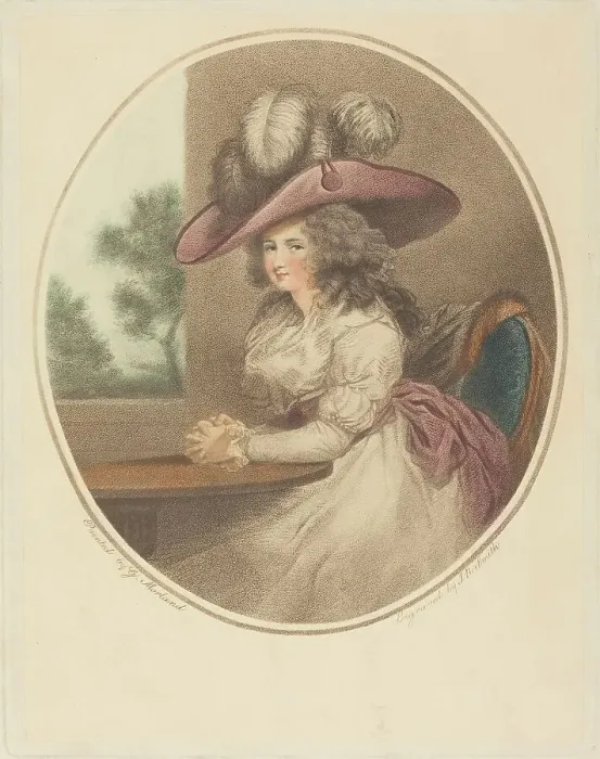 Framed Print : Anne Ward Morland (Delia in Town), c. 1788. Creator: John Raphael Smith Framed Print : Anne Ward Morland (Delia in Town), c. 1788. Creator: John Raphael Smith