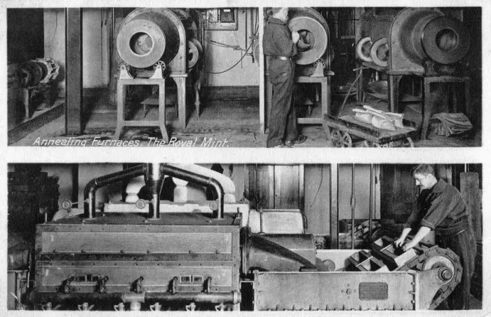 Framed Print : Annealing furnaces, the Royal Mint, Tower Hill, London, early 20th century Framed Print : Annealing furnaces, the Royal Mint, Tower Hill, London, early 20th century