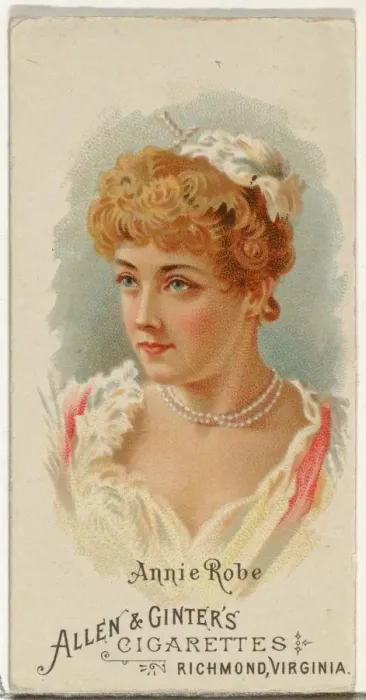 Framed Print : Annie Robe, from Worlds Beauties, Series 1 (N26) for Allen & Ginter Cigarettes, 1888