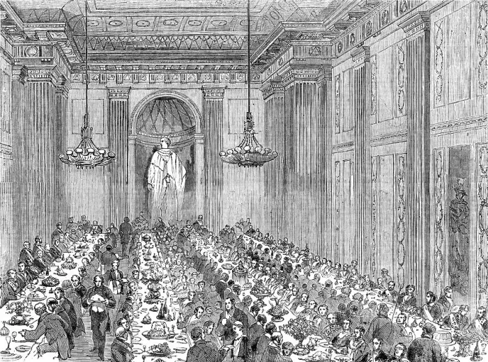 Framed Print : Anniversary Dinner of the Royal Masonic Institution for Boys, 1856. Creator: Unknown Framed Print : Anniversary Dinner of the Royal Masonic Institution for Boys, 1856. Creator: Unknown