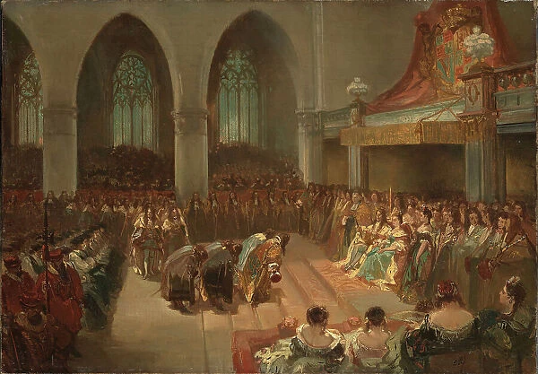 Anno 1689. The coronation of Wilhelm III. and Mary Stuart. Creator: Rochussen, Charles (1814-1894)