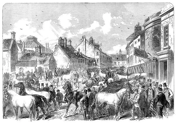 The annual horse fair at Horncastle, Lincolnshire, 1864. Creator: Unknown