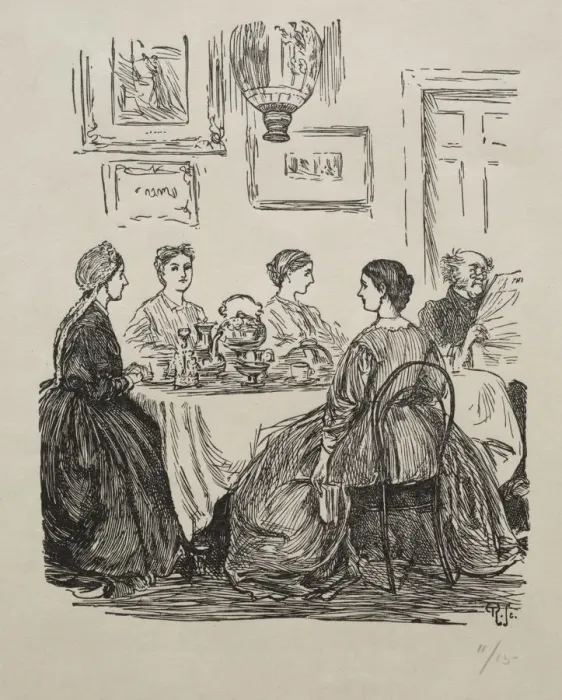 Framed Print : The Annual Question - Where Shall We Go?, 1865. Creator: George Louis Palmella Busson Du Maurier