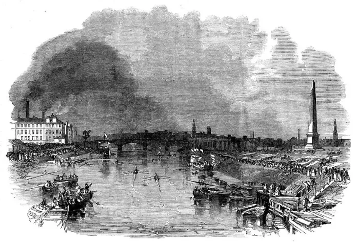 Framed Print : The annual regatta of the Clydesdale Amateur Rowing Club, recently held at Glasgow, 1862. Creator: Unknown Framed Print : The annual regatta of the Clydesdale Amateur Rowing Club, recently held at Glasgow, 1862. Creator: Unknown