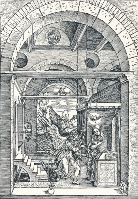 Framed Print : The Annuciation, 1506 (1906). Artist: Albrecht Durer Framed Print : The Annuciation, 1506 (1906). Artist: Albrecht Durer