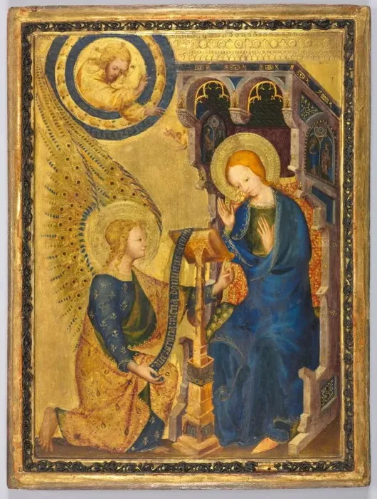 Framed Print : The Annunciation, 1380s. Creator: Unknown Framed Print : The Annunciation, 1380s. Creator: Unknown