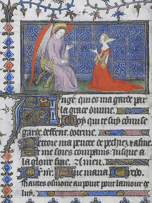 Framed Print : The Annunciation, 1400-1410. Creator: Unknown Framed Print : The Annunciation, 1400-1410. Creator: Unknown
