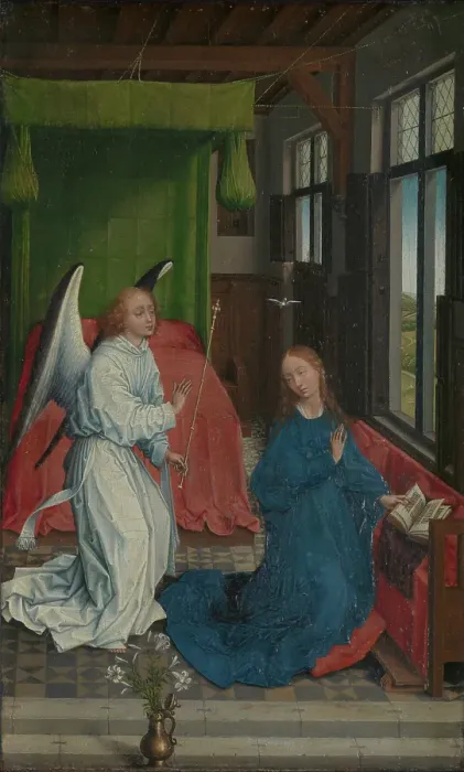 Framed Print : The Annunciation, 1460. Creator: Rogier Van der Weyden Framed Print : The Annunciation, 1460. Creator: Rogier Van der Weyden
