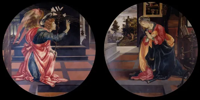Framed Print : The Annunciation, 1483-1484. Artist: Lippi, Filippino (1457-1504) Framed Print : The Annunciation, 1483-1484. Artist: Lippi, Filippino (1457-1504)