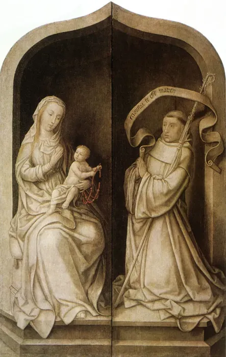Framed Print : Annunciation, 1516-1517. Artist: Jean Bellegambe Framed Print : Annunciation, 1516-1517. Artist: Jean Bellegambe