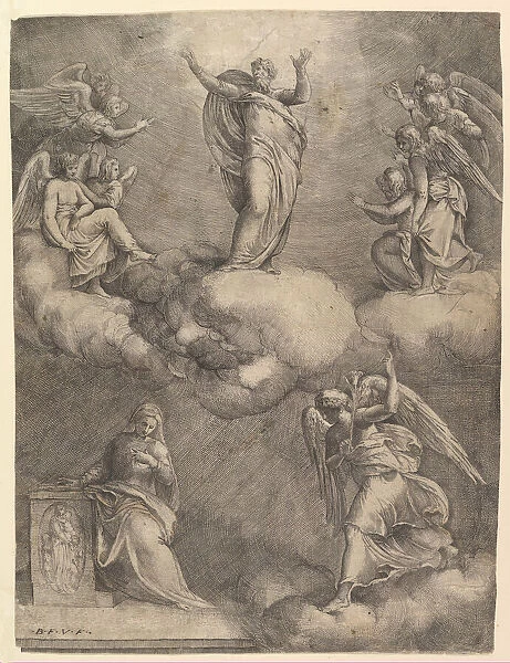 The Annunciation, before 1557. Creator: Battista Franco Veneziano