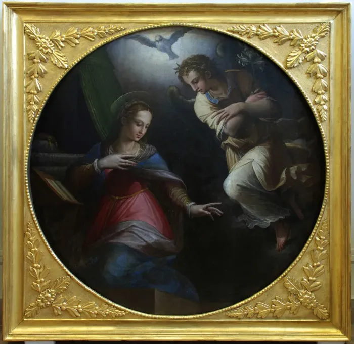 Framed Print : The Annunciation, 1570-1571. Artist: Vasari, Giorgio (1511-1574) Framed Print : The Annunciation, 1570-1571. Artist: Vasari, Giorgio (1511-1574)